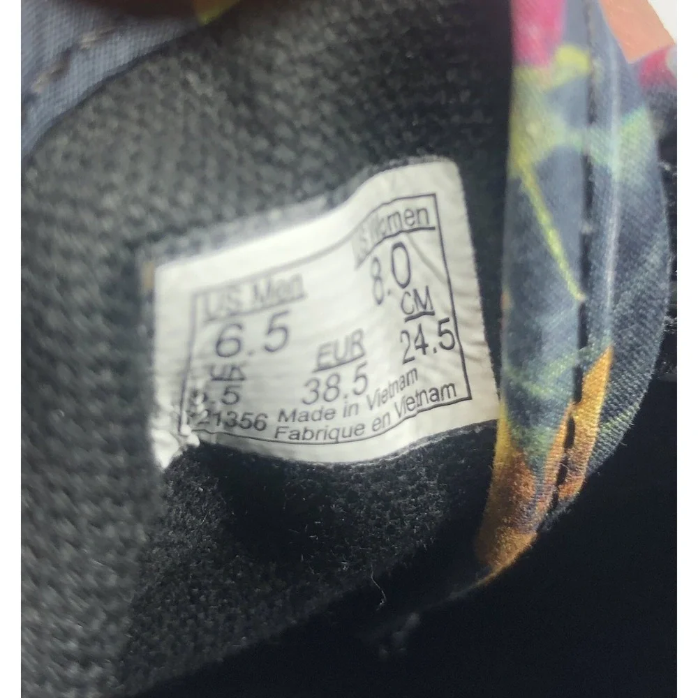 Vans Tropical Floral Black Bloom Canvas Sneakers Shoes Women's 8/Men's 6.5 - Picture 5 of 11